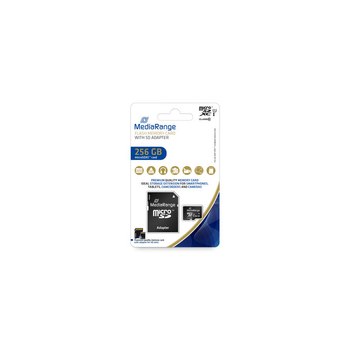 MEDIARANGE Micro SD Card 256 GB SDXC UHS-1 Class 10 inkl. Adapter 1 - Micro SD