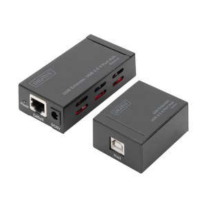 DIGITUS USB Extender, USB 2.0 4 Port Hub