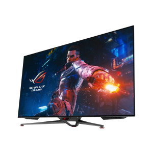 ASUS ROG Swift OLED PG48UQ - OLED-Monitor - Gaming - 120.7 cm (47.53") - 3840 x 2160 4K @ 138 Hz - 450 cd/m² - 135000:1 - HDR10 - 4xHDMI, DisplayPort - Lautsprecher