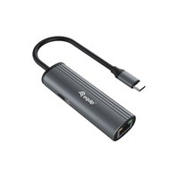 Equip USB-C-auf-RJ45-Gigabit-Netzwerk + PD-Adapter - USB Typ-C - 100 W - 10,100,1000 Mbit/s - Schwarz - Grau - RJ-45 - USB 3.2 Gen 1 (3.1 Gen 1) Type-C - Aluminium