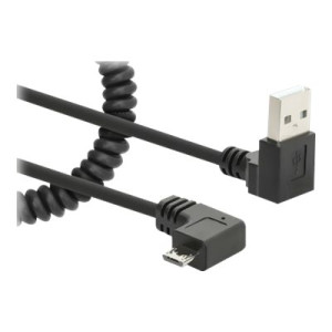 Manhattan USB-A to Micro-USB Cable, 1m, Male to Male, Black, 480 Mbps (USB 2.0)