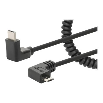 Manhattan USB-C to Micro-USB Cable, 1m, Male to Male, Black, 480 Mbps (USB 2.0)