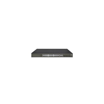 LevelOne Hilbert 28-Port Gigabit PoE Smart Lite Switch - 24 PoE Ausgänge - 4 x Gigabit SFP/RJ45 Combo - 802.3at/af PoE - 380W PoE-Leistungsbudget - Managed - L2 - Gigabit Ethernet (10/100/1000) - Vollduplex - Power over Ethernet (PoE) - Rack-Einbau