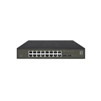 LevelOne Hilbert 18-Port Gigabit Smart Lite Switch - 16 x Gigabit RJ45 - 2 x Gigabit SFP - Managed - L2 - Gigabit Ethernet (10/100/1000) - Rack-Einbau