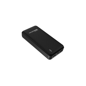 RealPower PB-20000 SE. Akku-/Batteriekapazität: 20000 mAh, Akku-/Batterietechnologie: Lithium Polymer (LiPo). USB-Typ-A-Ausgangsports: 2, USB Typ-C Anzahl Anschlüsse: 1. Ausgangsstrom: 2,4 A. Produktfarbe: Schwarz