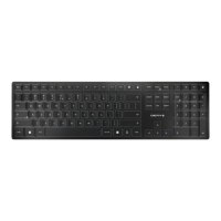 CHERRY KW 9100 SLIM - Tastatur - kabellos - 2.4 GHz, Bluetooth 4.0 - Spanisch - Tastenschalter: CHERRY SX - Schwarz, Silber