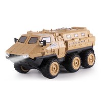 Amewi V-Guard Armored Vehicle 6WD 1:16 RTR. Maßstab: 1:16, Motortyp: Elektromotor, Empfohlenes Alter in Jahren (mind.): 8 Jahr(e). Akku-/Batterietechnologie: Lithium-Ion (Li-Ion), Akku-/Batteriekapazität: 1500 mAh. Gewicht: 728 g