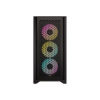 CORSAIR iCUE 4000D RGB Airflow - Mid tower - E-ATX - Seitenteil mit Fenster (gehärtetes Glas) - keine Spannungsversorgung (ATX) - Schwarz - USB/Audio