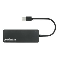 Manhattan USB-A Dock/Hub, Ports (x7): USB-A (x7), 5 Gbps (USB 3.2 Gen1 aka USB 3.0), External Power Supply Not Needed, Cable 15cm, SuperSpeed USB, Black, Three Year Warranty, Blister - Hub - 7 x USB 3.2 Gen 1 - Desktop