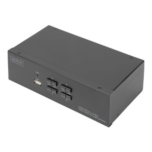 DIGITUS KVM Switch, 4 Port, Dual Display, 4K,...