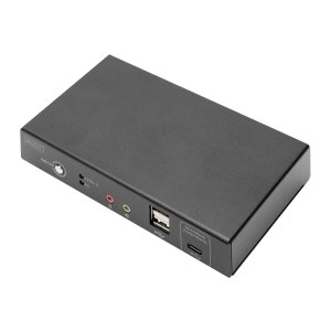 DIGITUS KVM switch, 2-port, 4K30Hz, USB-C/USB/HDMI in,...