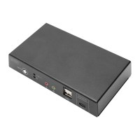 DIGITUS Switch KVM, 2 porte, 4K30Hz, USB-C/USB/HDMI in,   HDMI out, rete