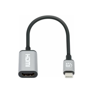 Manhattan USB-C to HDMI Cable, 4K@60Hz, 5 Gbps (USB 3.2 Gen1 aka USB 3.0)