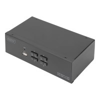 DIGITUS KVM switch, 4-port, dual display, 4K, HDMI®