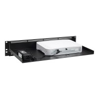 Rackmount.IT RM-PA-T6 - Montagesatz für Netzwerkgeräte - Rack montierbar - Signalschwarz RAL9004 - 2U - 48.3 cm (19")