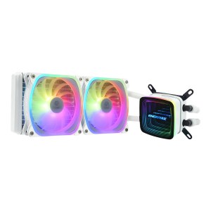 Enermax Aquafusion ADV series ELC-AQFA240-SQA-W - Prozessor-Flüssigkeitskühlsystem - 240 mm cpu-Flüssigkeitskühler - (für: LGA1366, AM3+, LGA2011, FM1, FM2+, LGA2011-3, AM4, LGA2066, LGA1200, LGA1700, AM5, LGA115x Socket)