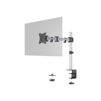 Durable SELECT - Kit di montaggio (braccio articolato, morsetto, colonna, montaggio a vite) - per display LCD - plastica, alluminio, acciaio - argento - dimensioni dello schermo: 33-68,6 cm (13"-27")