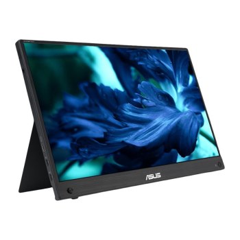 ASUS ZenScreen Touch MB16AHT - LED-Monitor - 40.6 cm (16") (15.6" sichtbar) - tragbar - Touchscreen - 1920 x 1080 Full HD (1080p) @ 60 Hz - IPS - 250 cd/m² - 700:1 - 5 ms - Mini HDMI, 2xUSB-C - Lautsprecher - Dunkelgrau