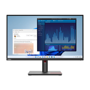 Lenovo ThinkVision T27p-30 - LED-Monitor - 68.6 cm (27") - 3840 x 2160 4K @ 60 Hz - IPS - 350 cd/m² - 1300:1 - 4 ms - HDMI, DisplayPort, USB-C - Schwarz - Campus - für ThinkPad P15 Gen 2 20YQ