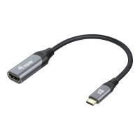 Equip Adapterkabel - 24 pin USB-C männlich zu HDMI weiblich - 15 cm - Grau - 1080p-Unterstützung, unterstützt 8K UHD (7680 x 4320)