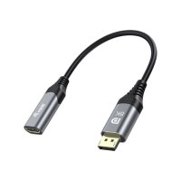 Equip Adapterkabel - DisplayPort männlich zu HDMI weiblich - 15 cm - Grau - 8K60Hz (7680 x 4320)