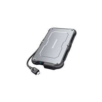 GrauGear external hard drive enclosure 2.5" HDD/SSD USB 3.2 splash-proof - drive enclosure - 2 - HDD caddy - 2.5"