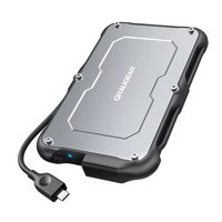 GrauGear external hard drive enclosure 2.5" HDD/SSD USB 3.2 splash-proof - drive enclosure - 2 - HDD caddy - 2.5"