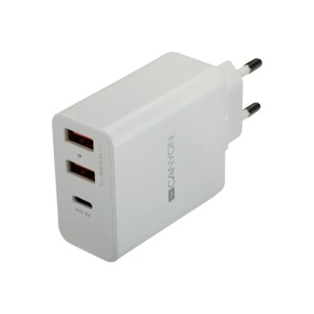 Canyon H-08 - Netzteil - 30 Watt - 2.4 A - PD, Quick Charge - 3 Ausgabeanschlussstellen (USB, 24 pin USB-C)