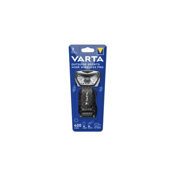 Varta 18650 101 401. Taschenlampen-Typ: Stirnband-Taschenlampe, Produktfarbe: Schwarz, Steuerung: Tasten. Ursprungsland: China. Lampentyp: LED, Lichtleistung: 400 lm, Lichtstrahl-Entfernung (max.): 45 m