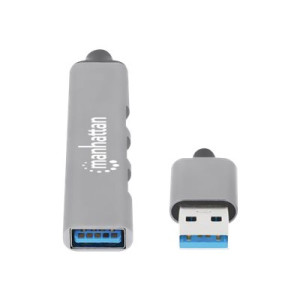 Manhattan Hub - 4-Port - 3 x USB 2.0 + 1 x USB 3.2 Gen 1