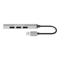 Manhattan Hub - 4-Port - 3 x USB 2.0 + 1 x USB 3.2 Gen 1