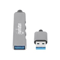 Manhattan Hub - 4-Port - 3 x USB 2.0 + 1 x USB 3.2 Gen 1