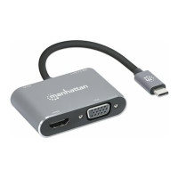 Manhattan USB-C Dock/Hub, Ports (x4):  HDMI, USB-A, USB-C and VGA, With Power Delivery (87W)