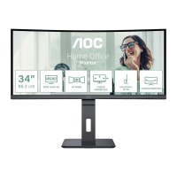 AOC Pro-line CU34P3CV - P3 Series - LED-Monitor - gebogen - 86.36 cm (34") - 3440 x 1440 UWQHD @ 100 Hz - VA - 300 cd/m² - 3000:1 - 4 ms - HDMI, DisplayPort, USB-C - Lautsprecher - Schwarz