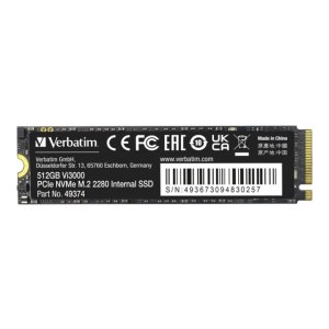 Verbatim Vi3000 - SSD - High Endurance - 512 GB - intern - M.2 2280 - PCIe 3.0 x4 (NVMe)