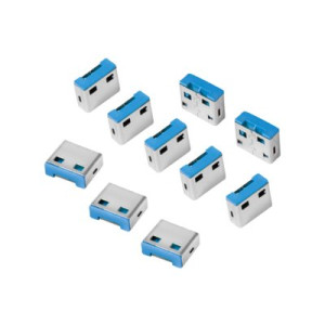 LogiLink USB port blocker - blue