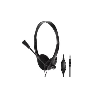 LogiLink Stereo Headset mit Mikrofon schwarz Anschluss...