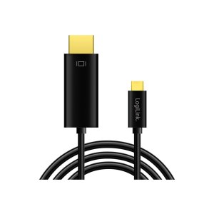 LogiLink Adapterkabel - 24 pin USB-C männlich zu HDMI männlich