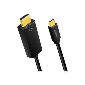 LogiLink Adapterkabel - 24 pin USB-C männlich zu HDMI männlich