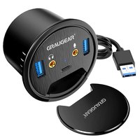 GrauGear USB 3.0 Hub da tavolo con connessione audio e microfono