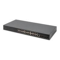 DIGITUS 24- Port Gigabit Switch,  19 Zoll, Managed,  4 SFP+ Uplinks