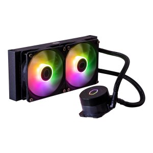 Cooler Master MasterLiquid Lite 240L Core ARGB - Prozessor-Flüssigkeitskühlsystem - Kühlergröße: 240 mm - (für: LGA1156, AM2, AM2+, AM3, LGA1155, AM3+, FM1, FM2, LGA1150, FM2+, LGA1151, AM4, LGA1200, LGA1700, AM5)