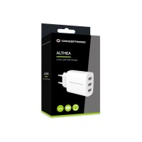 Conceptronic - Netzteil - (AC-Netzteil) - 30 Watt - 6 A - 3 Ausgabeanschlussstellen (USB) - weiß