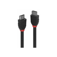 Lindy Black Line - Standard - HDMI-Kabel - HDMI männlich zu HDMI männlich - 15 m - Dreifachisolierung - Schwarz - rund, unterstützt 4K 30 Hz (4096 x 2160)