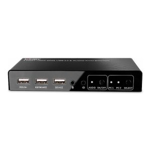 Lindy KVM-/Audio-/USB-Switch - HDMI 4K60, USB 2.0