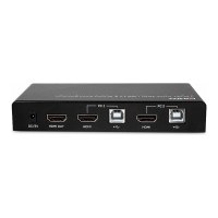 Lindy KVM-/Audio-/USB-Switch - HDMI 4K60, USB 2.0