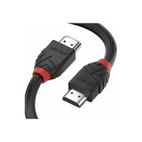 Lindy Anthra Line - HDMI-Kabel - HDMI männlich zu HDMI männlich - 0.5 m - Dreifachisolierung - Schwarz - rund, Dolby DTS-HD Master Audio-Unterstützung, unterstützt 8K 60 Hz (7680 x 4320)