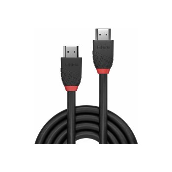 Lindy Black Line - HDMI-Kabel - HDMI männlich zu HDMI männlich - 1 m - Dreifachisolierung - Schwarz - rund, unterstützt 8K 60 Hz (7680 x 4320)