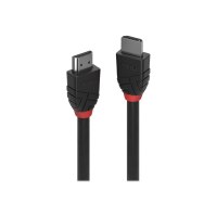 Lindy Black Line - Cavo HDMI - Da HDMI maschio a HDMI maschio - 1 m - Tripla schermatura - Nero - Rotondo, supporta 8K 60 Hz (7680 x 4320)