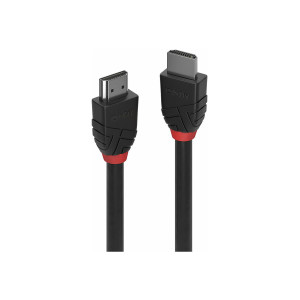 Lindy Black Line - Ultra High Speed - HDMI-Kabel mit Ethernet - HDMI männlich zu HDMI männlich - 2 m - Dreifachisolierung - Schwarz - rund, unterstützt 8K 60 Hz (7680 x 4320)